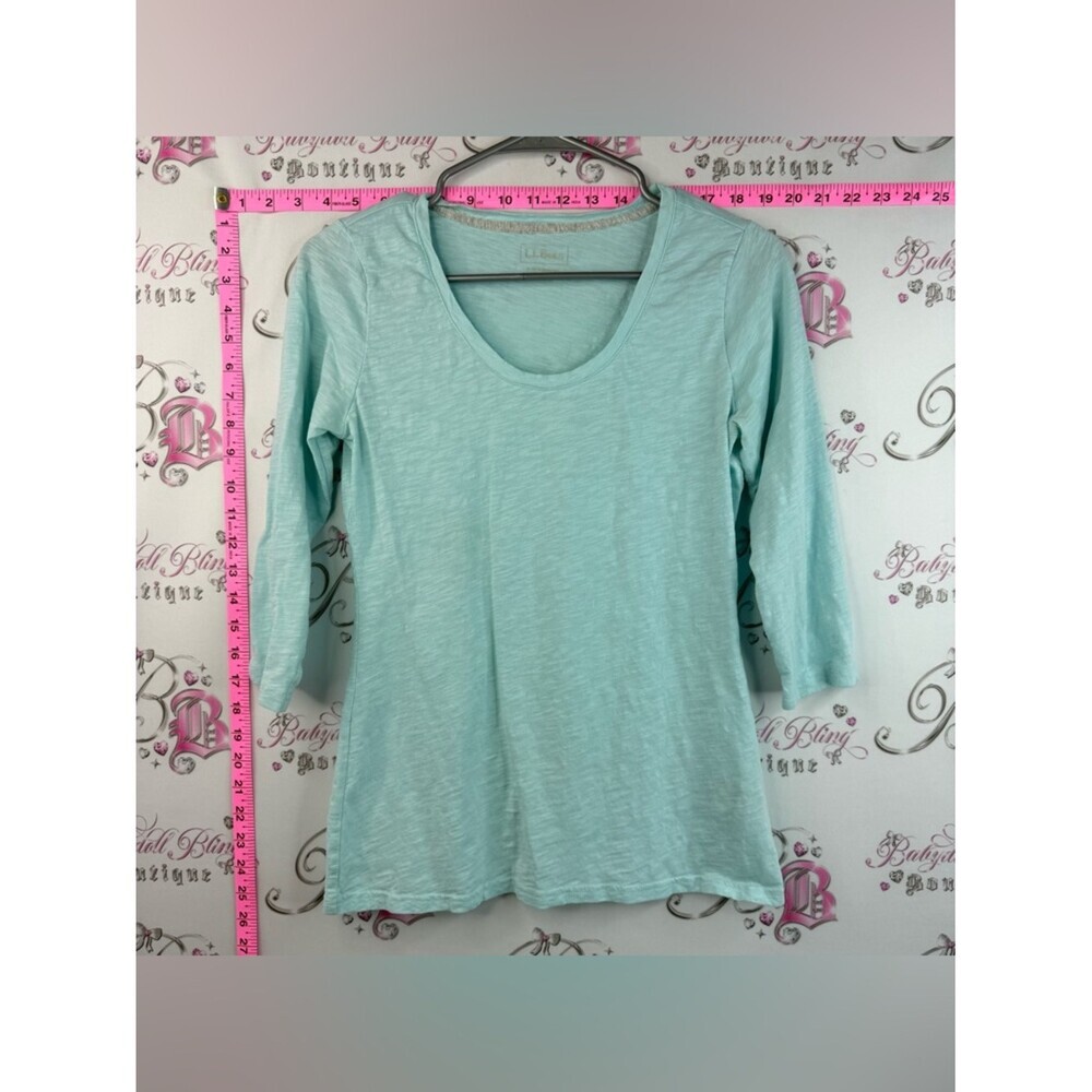 L.L. Bean long sleeve aqua shirt Women's Light Aqua Scoop Neck Long Sleeve Tee
